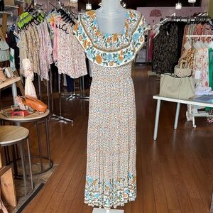 Floral Ruffle Maxi Dress